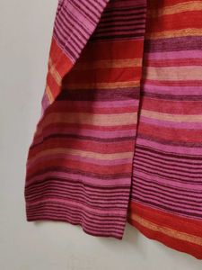 Striped V-Neck Long Sleeve Top