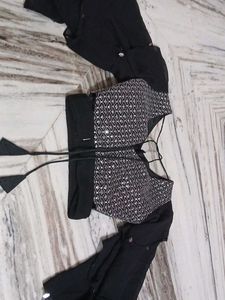 Black Maxi Skirt With Blouse
