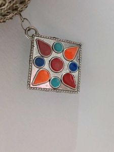 Boho Jhumka Earrings with Colorful Details
