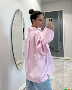 Pink Oversized Button-Up Shirt