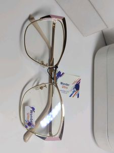Fashionable Gold & Pink Eyeglasses