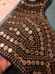 Embellished Black Saree Blouse