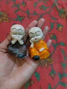Cute Monk Figurines Set