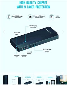 ✨AMBRANE" power bank" 10000mh✨ pack of 1 as per available colour