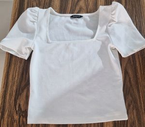 Trendy White Crop Top