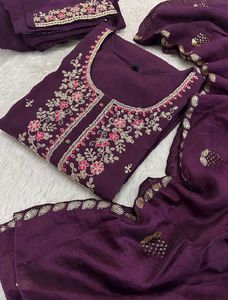 Embroidered Kurta Set with Dupatta