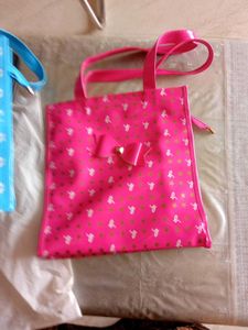 Cute Pink Tote Bag with Bow