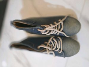 Denim Lace-Up Casual Shoes