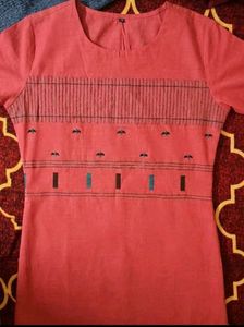 Pretty Pink Embroidered Kurta