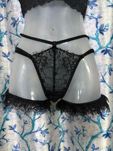 Lacy Lingerie Set Midnight Black