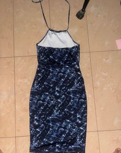 Stylish Tie-Dye Halter Neck Dress