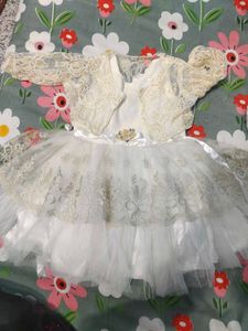 White Lace Baby Dress with Bolero