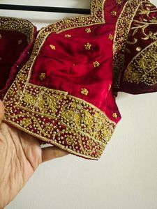 Zardosi Maroon Handwork Blouse