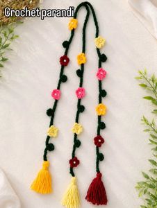 Crochet Floral Parandi Hair Accessory
