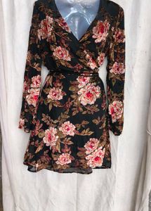 239. Floral Print Wrap Dress