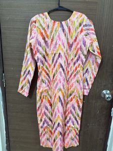 Vibrant Pink Zigzag Print Kurta