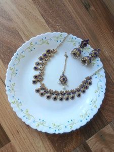 Stunning Blue &amp; Gold Jewellery Set