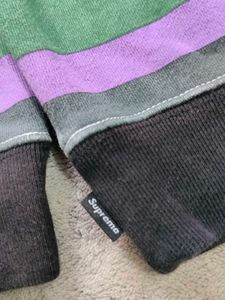 Vintage Supreme Striped Hoodie