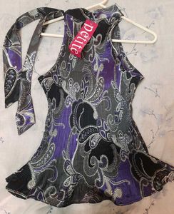 🔥BEST DEAL🔥Women's Elegant Purple Bow Top