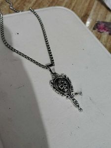 Skull Mirror Pendant Necklace