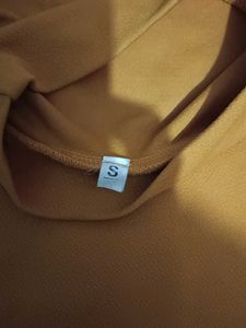 Orange Mock Neck T-Shirt
