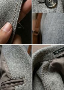 Chic Grey Wool Blend 🧥 🤎👜