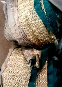 Exquisite Indian Sari with Gold Embellishments