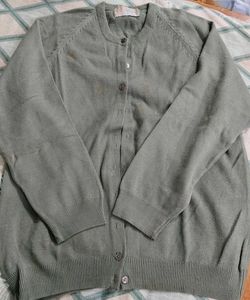 Classic Grey Button-Up Cardigan
