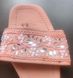 Beaded Flat Sandals