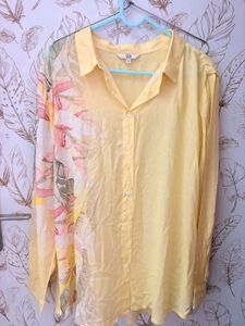 AND 's Stylish Yellow Floral Print Shirt