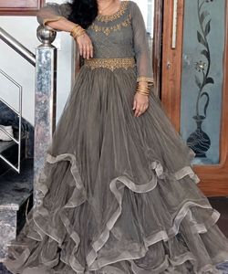 Stunning Grey gown with dupta
