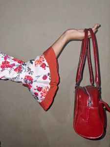 Floral Print Peplum Top