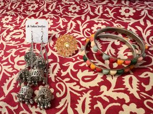 Boho-Ethnic Festive Jewellery Combo (3 Items): Tie