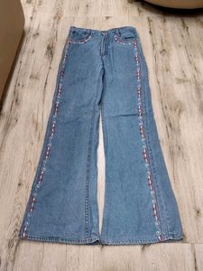 Ma6014 Moscut Embroidered Flare Jeans waist 28 inc
