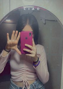 Pink Ruched Long Sleeve Top