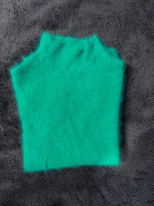 Green Turtleneck Short Sleeve Top