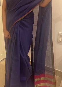 Blue Chanderi Saree