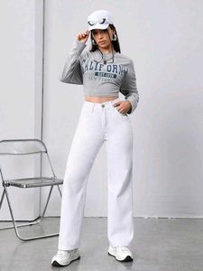 Newme White Straight Jeans