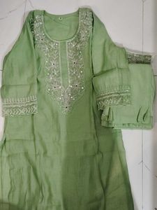 Embroidered Kurta Set with Trousers