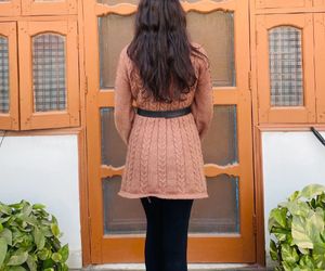 Chic Brown Knit Sweater Dress