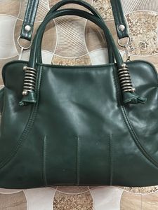 Stylish Green Leather Handbag