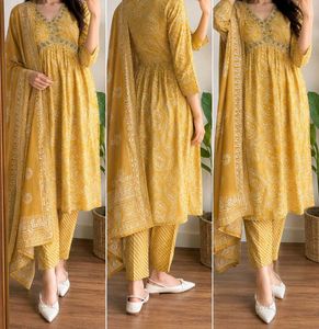 Stylish Yellow Kurta Set with Dupatta
