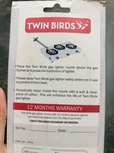 Twin Birds Gas Lighter &amp; Peeler Set