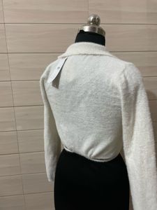 Korean imported Cozy White Wrap Top
