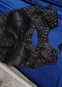 Elegant Black Embellished Blouse