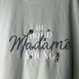 🍀💚Light Green "Be Bold Madame Young" T-Shirt
