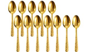Vintage Gold-Tone Spoon Set (11 Pieces)
