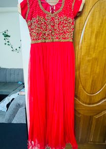 Beautiful Red Anarkali Gown