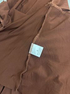 Chic Brown Ruffled Dress
