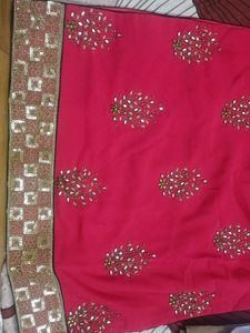 Designer Pink Kurta Set with Golden Pants